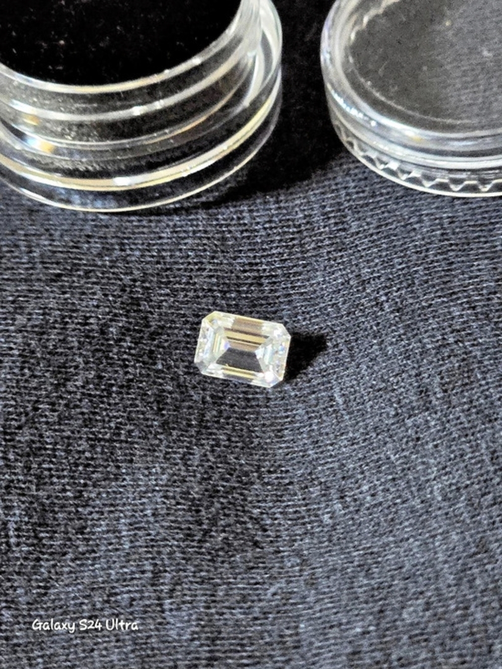 GRA Emerald Cut Moissanite Loose Stone 1.0ct D Color